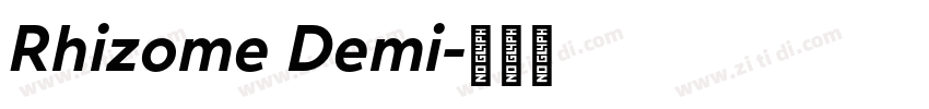 Rhizome Demi字体转换